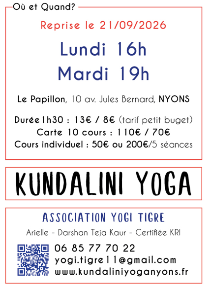 Kundalini Yoga avec Arielle au Papillon