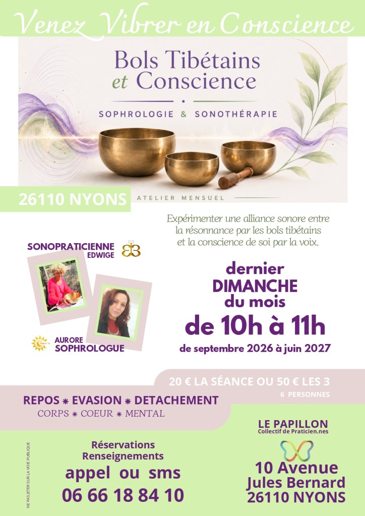 Atelier bols Tibétains & conscience avec Edwige et Aurore